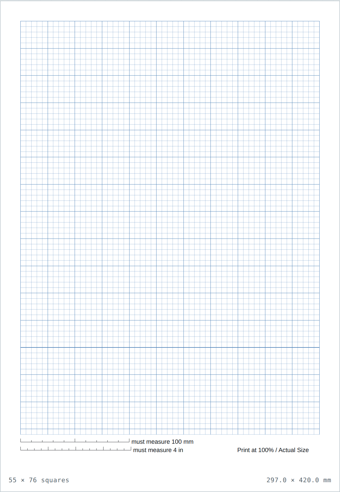 A3 graph paper — printable PDF sheet preview