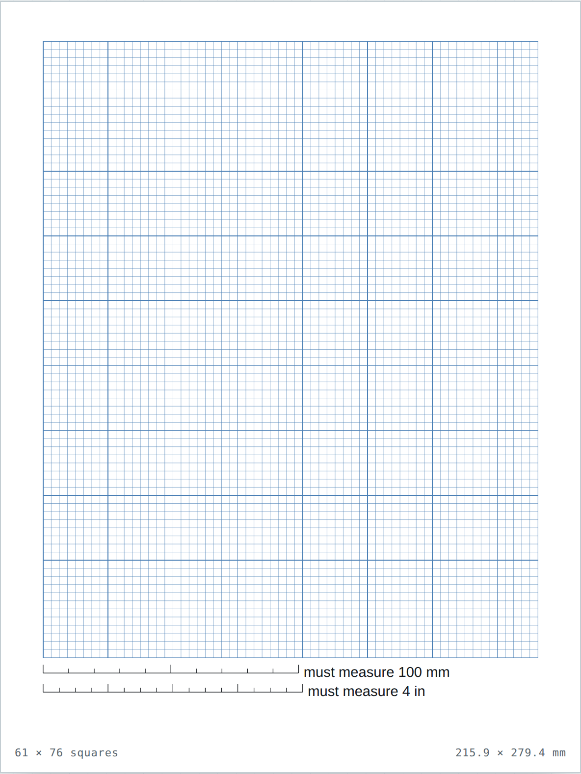 1/8 inch grid paper — printable 8 squares per inch PDF preview