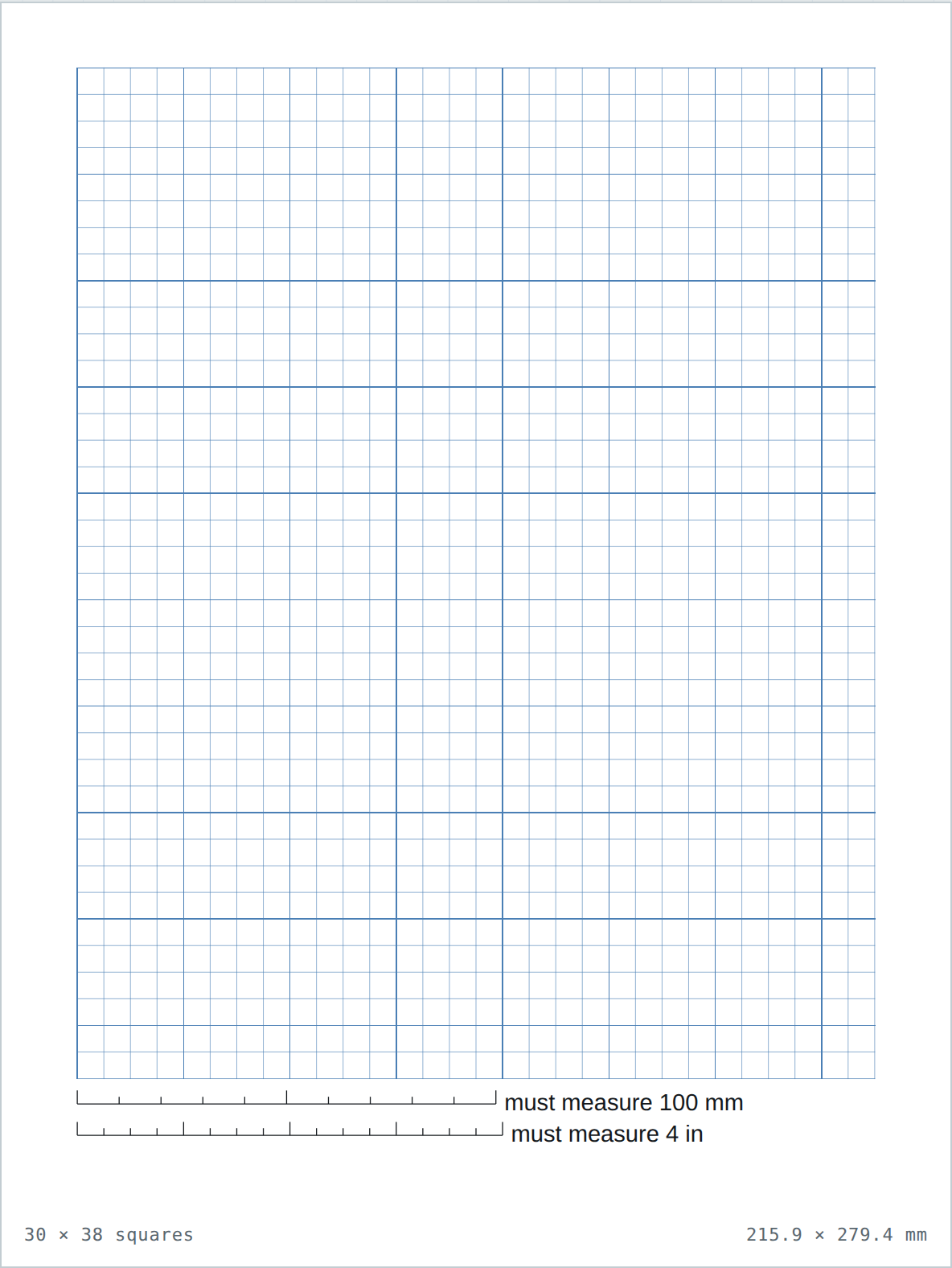 Graph paper for D&D maps — printable PDF sheet preview