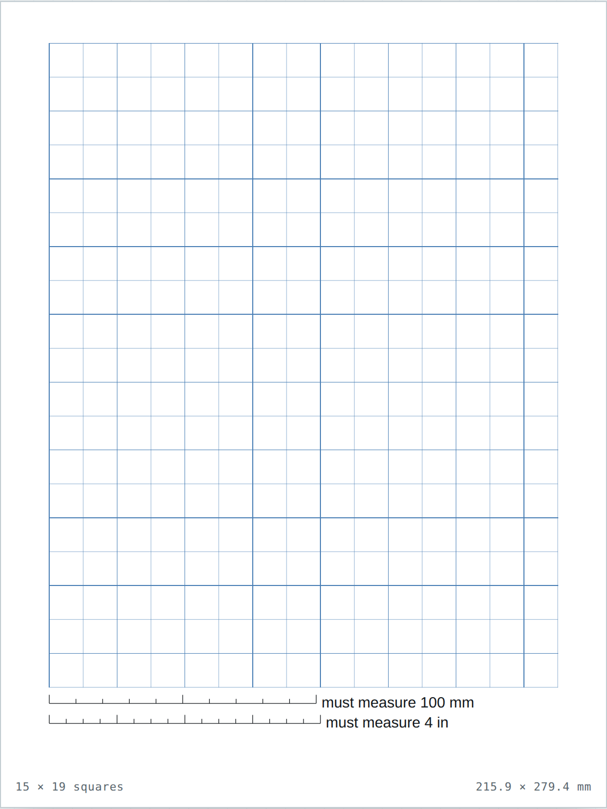 1/2 inch grid paper — printable half inch graph paper PDF preview